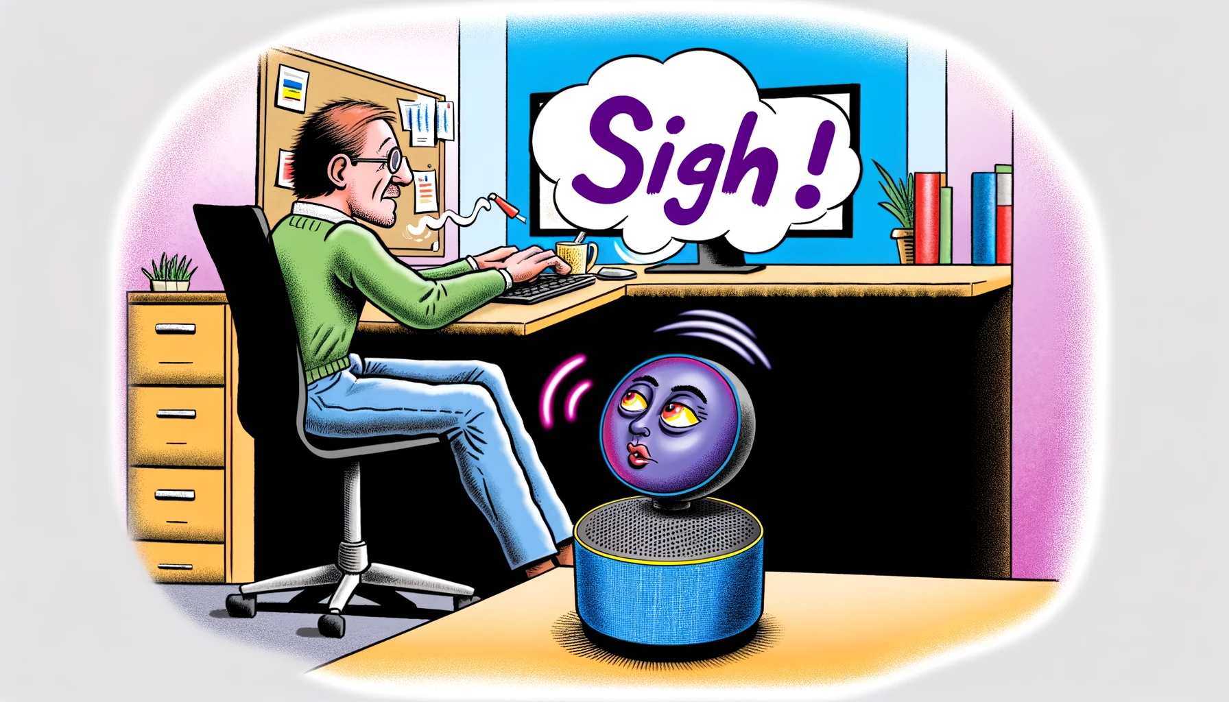Virtual Assistant Now Programmed to Sigh Loudly When Ignored