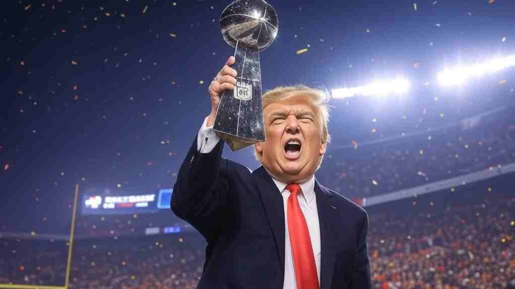 Trump Touches Down at the Super Bowl