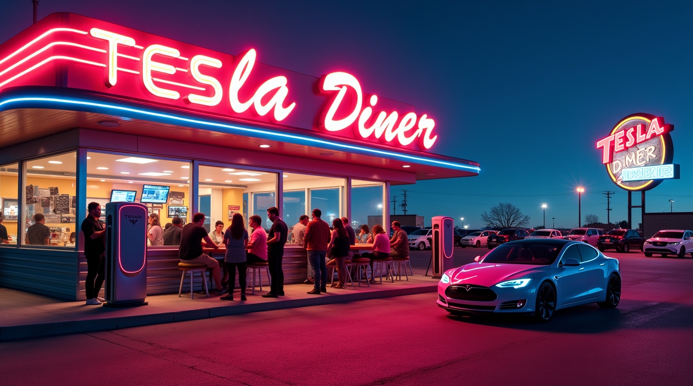 Tesla’s Retro Diner Invades Wichita Falls