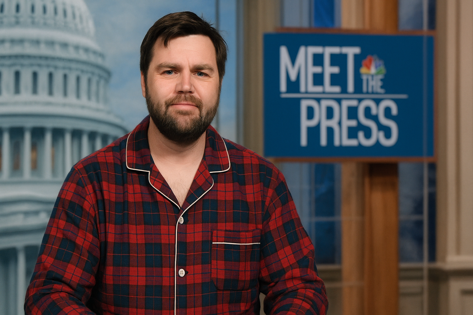 JD Vance Wears Pajamas on Meet the Depressed