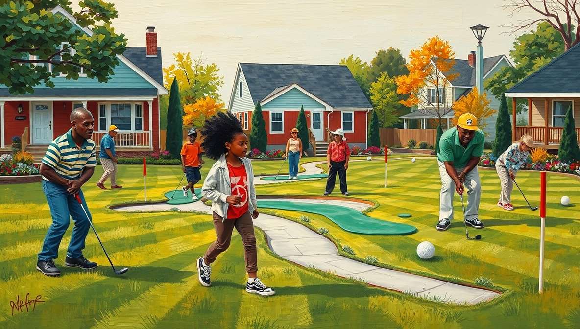 Suburban Lawns Become Mini Golf Courses