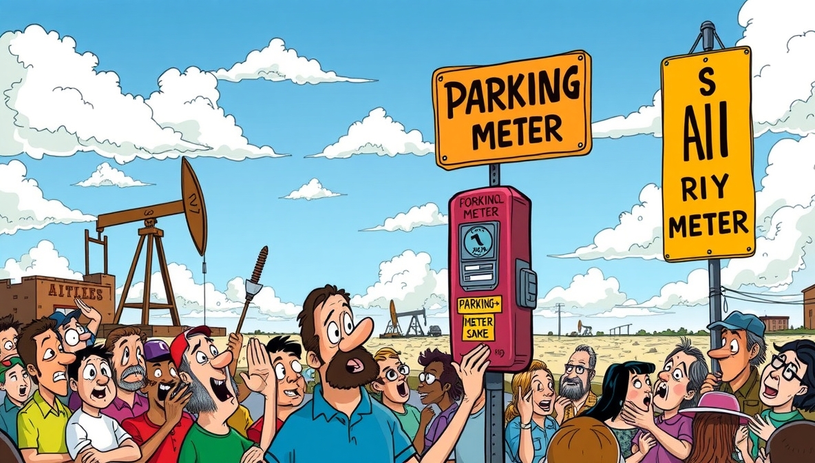 Downtown Wichita Falls Paid Parking Meters