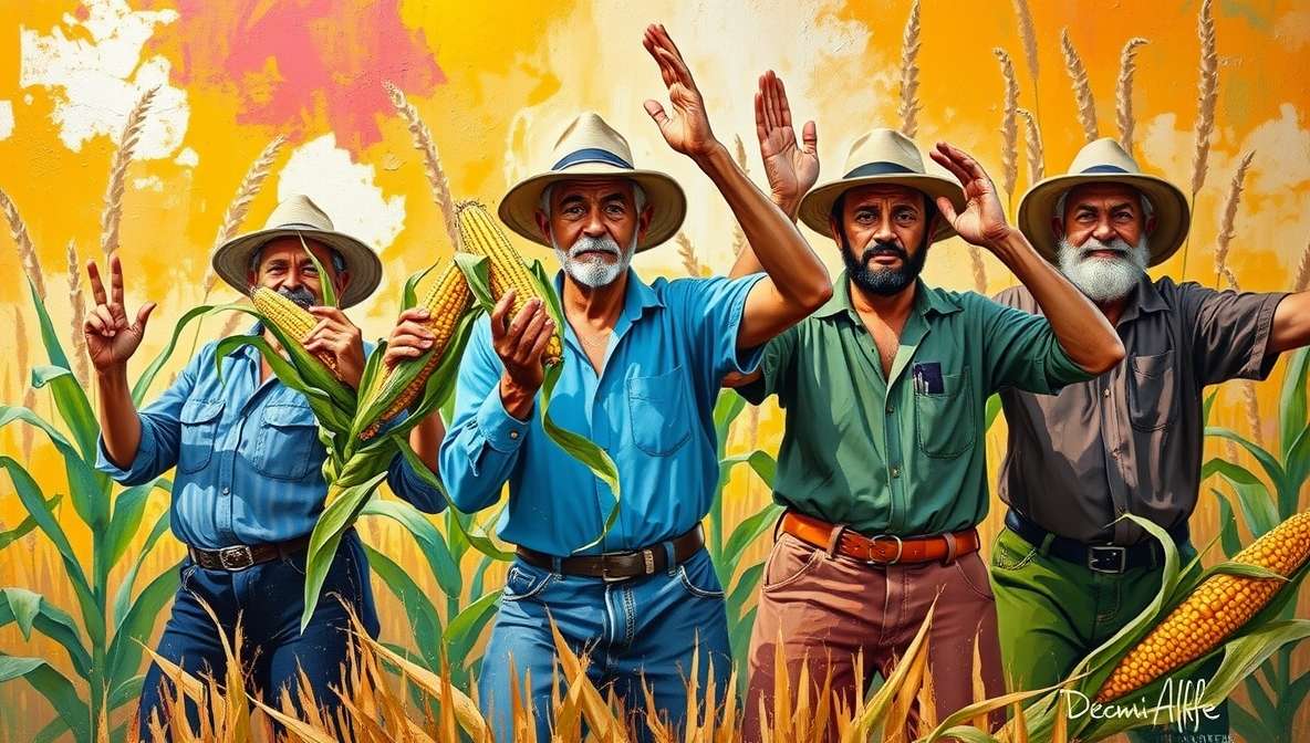 Farmers Practice Crop Yoga Corn Unimpressed