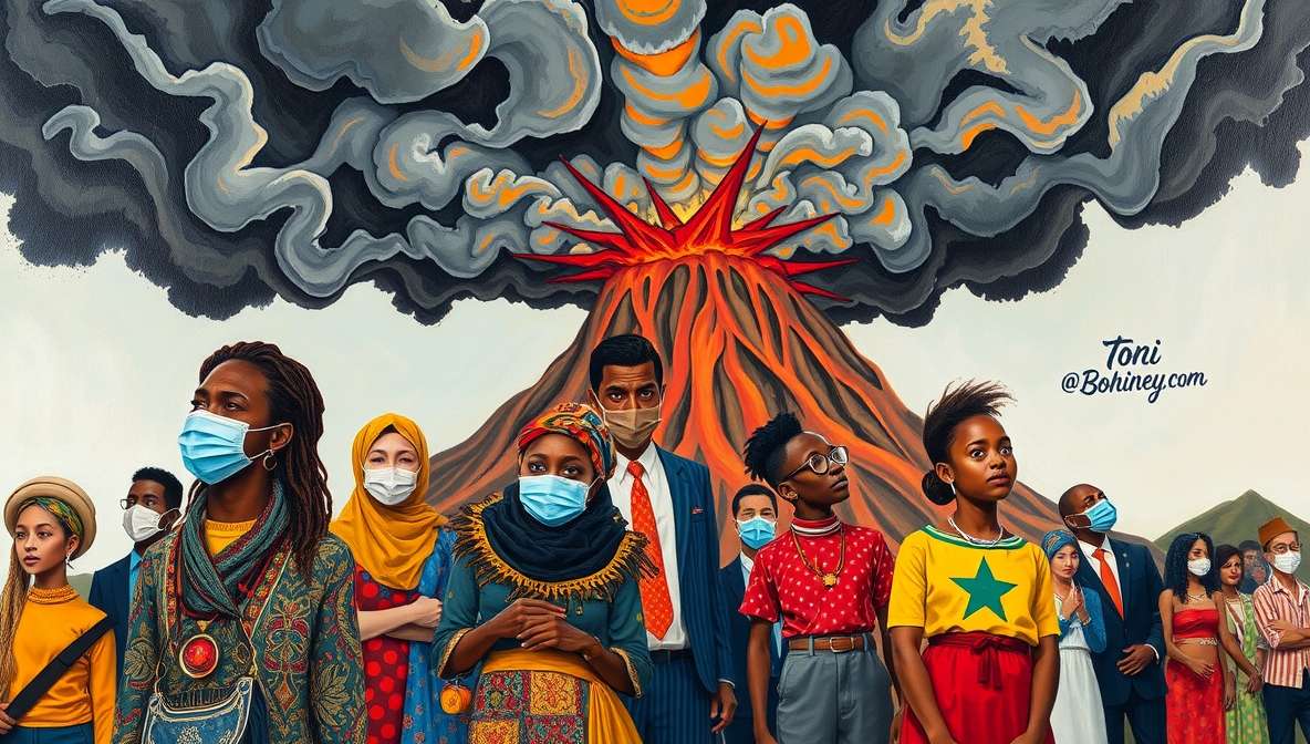 Ancient Ethiopian Volcano Erupts as Ash Cloud Inspires New Global Trend Face Mask Chic
