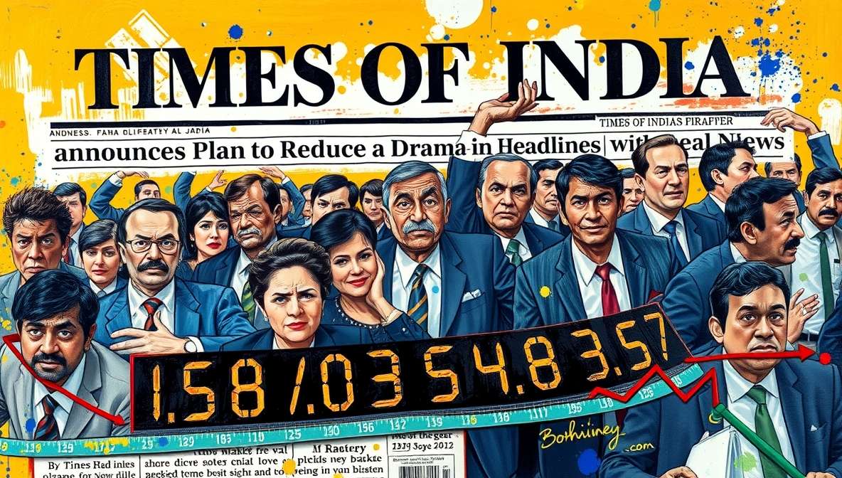 Times of India Announces Plan to Reduce Drama in Headlines, Stock Market Plunges on the News