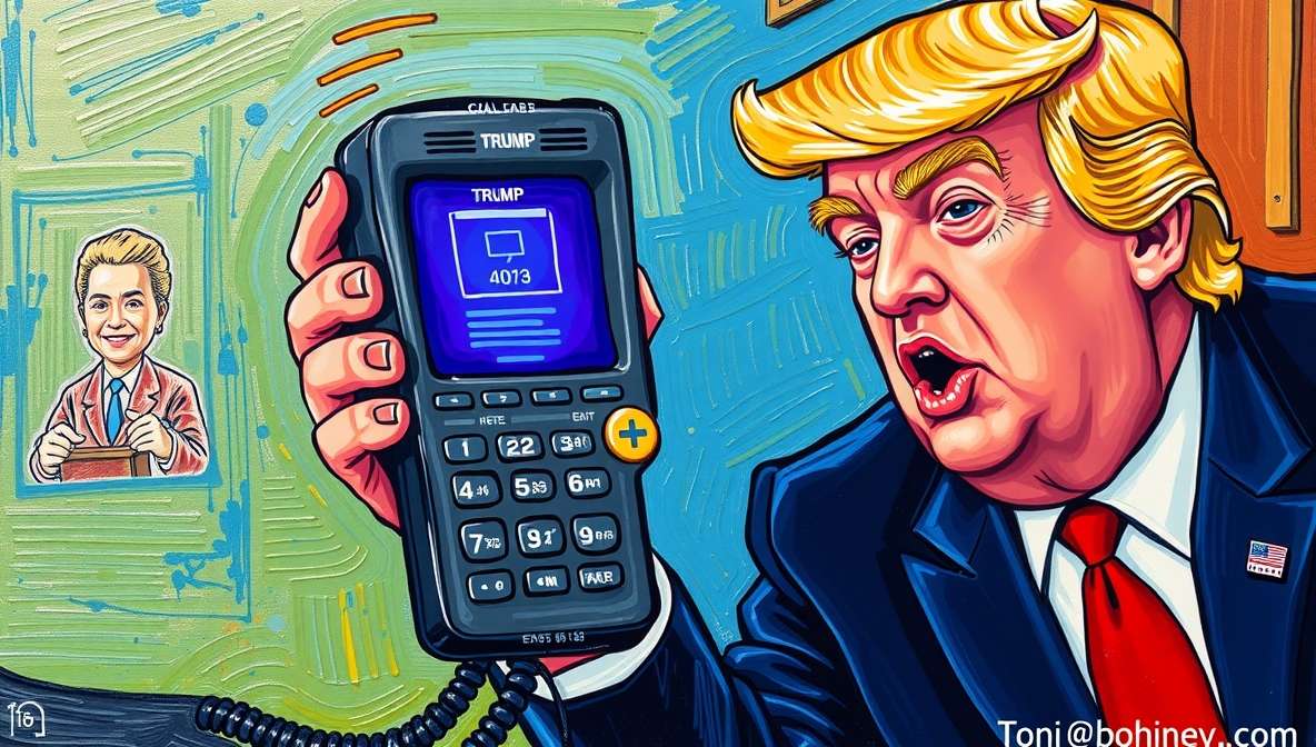 Trump Claims He Used a 1990s Burner Phone Running DOS to Negotiate Peace Plan Because It’s ‘Secure and Not Run by Woke Tech’