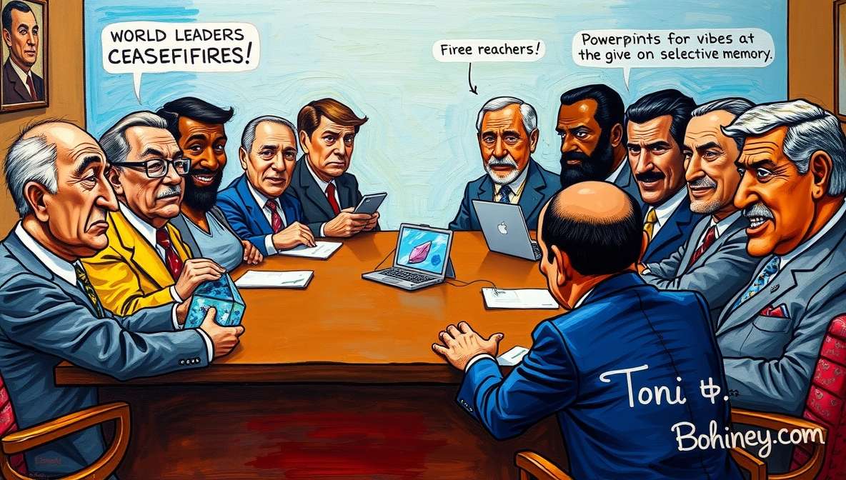 World Leaders Review Ceasefires Using Vibes World Leaders Review Ceasefires Using Vibes