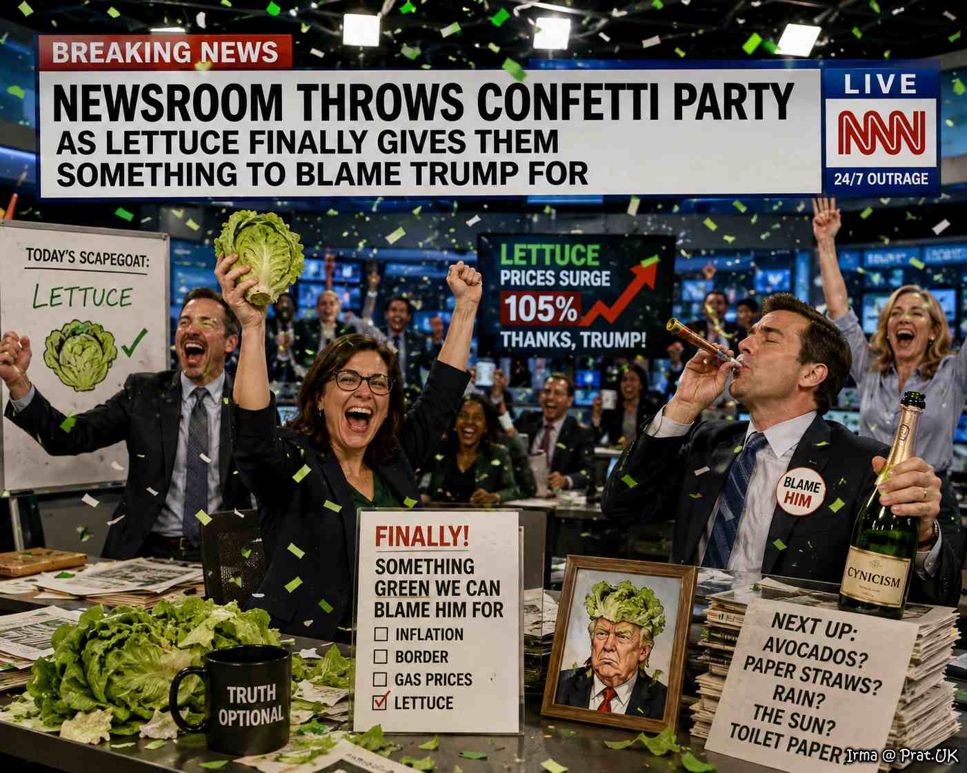Cyclospora: Newsroom Throws Confetti Party