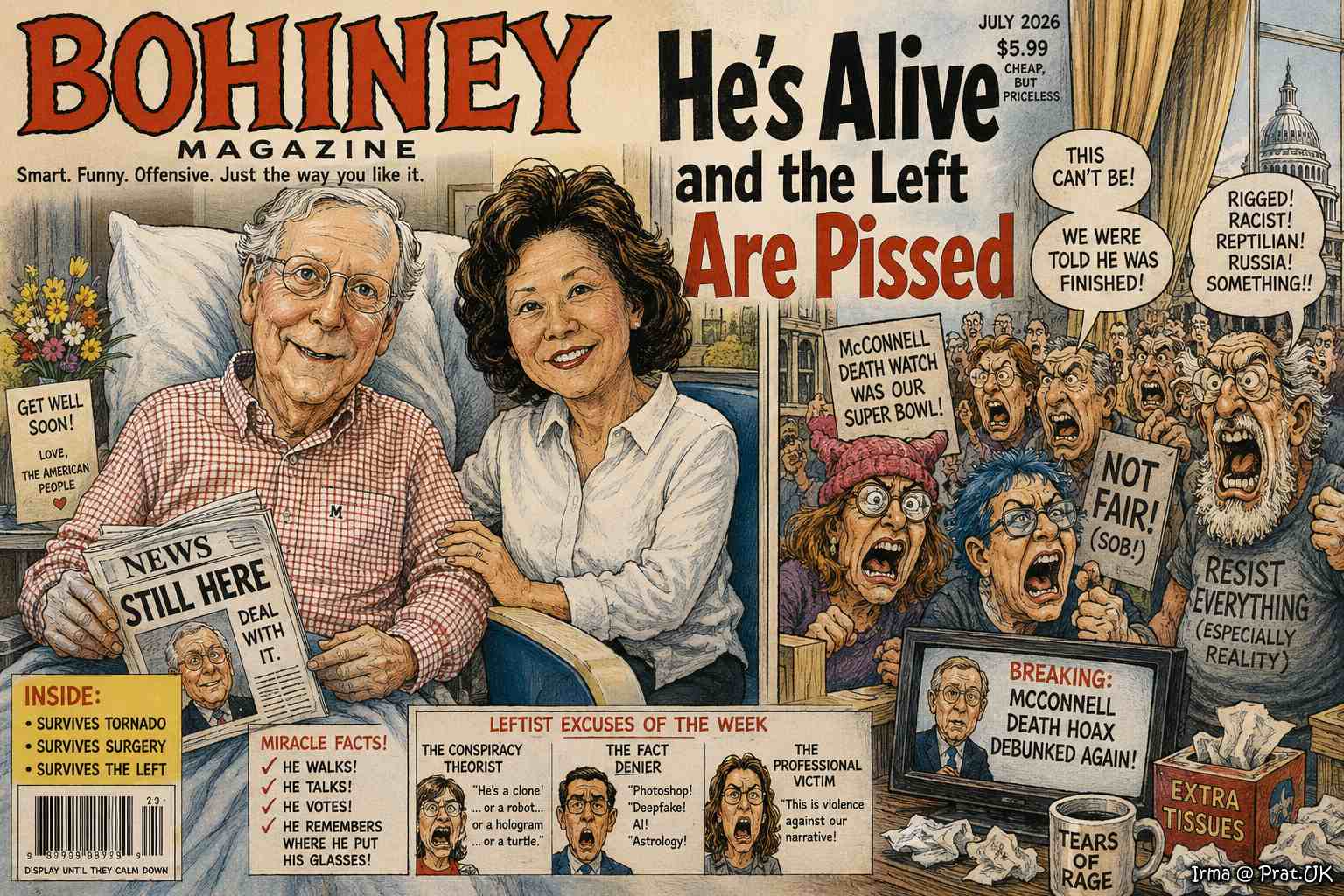 Mitch McConnell Is Alive, And The Left Is Furious About It