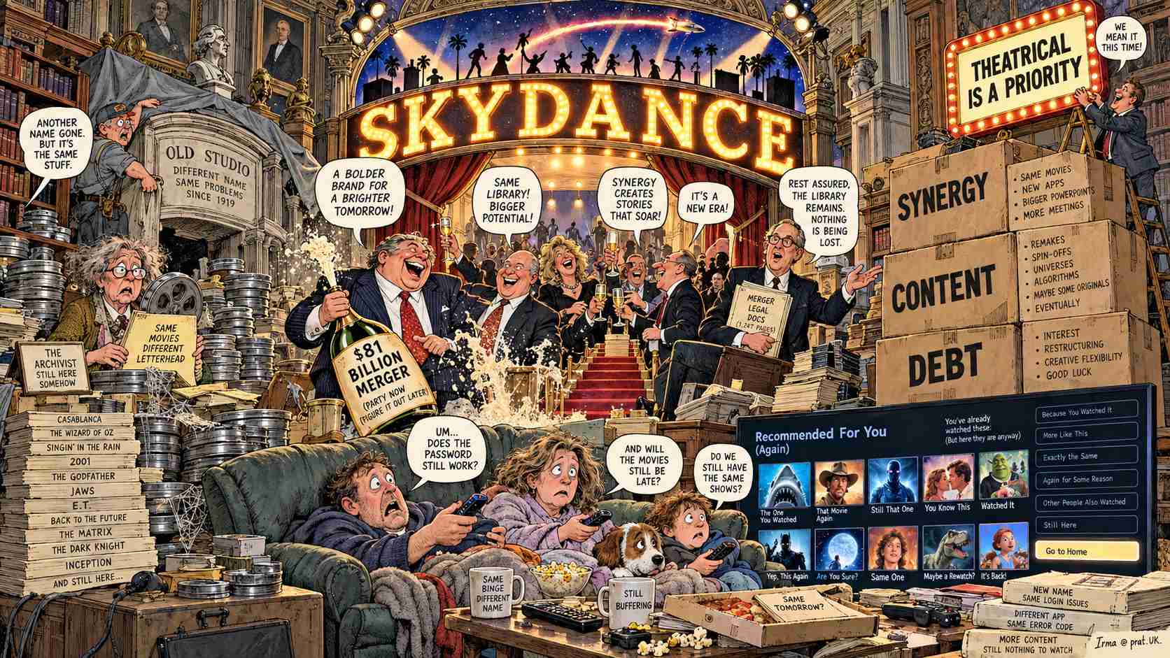 Paramount Completes  Billion Takeover of Warner Bros., Renames Combined Company Skydance, Audience Asks If the Movies Will Still Be Late