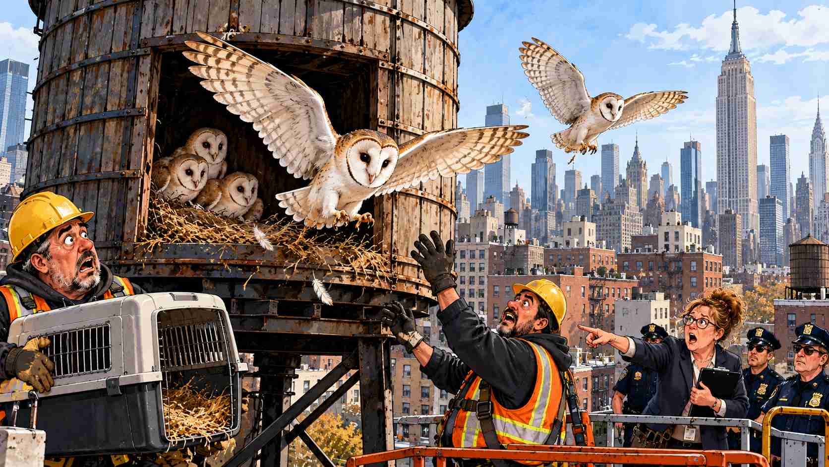 Barn Owls Evicted From Manhattan Water Tower